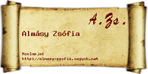 Almásy Zsófia névjegykártya